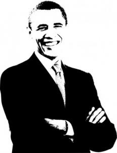 Obama Black and White Clip Ar