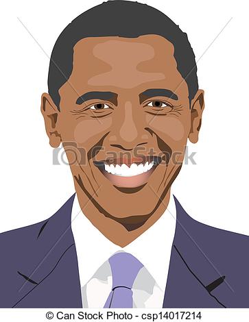 Obamau0027s smile - csp140172 - Barack Obama Clipart