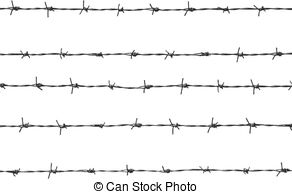 ... barbed wire - five pieces of barbed wire