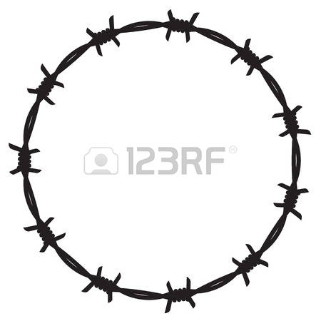 barbed wire: Frame barbed wire