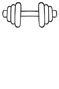 Of Barbell Icon On White Back