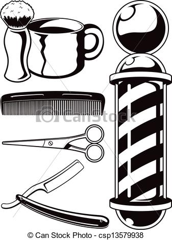 ... Barber shop stamp - Barbe