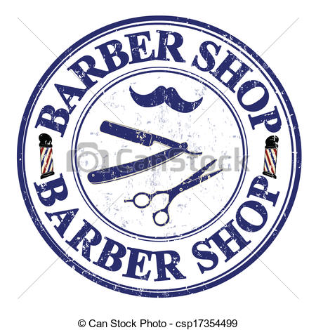 ... Barber shop stamp - Barbe - Barber Shop Clipart