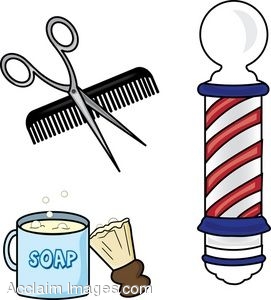 In A Barber Shop Clipart