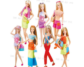 Barbie digital clipart png files Clip Art Images Instant Download