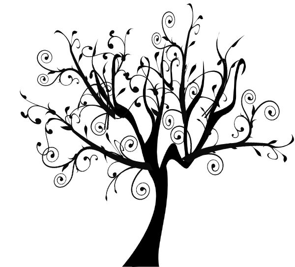 Bare Tree Branch Clip Art Branch Vine Swirl Tree Clip Art