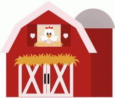 Barn fazendinha on cute cows silhouette store and cliparts