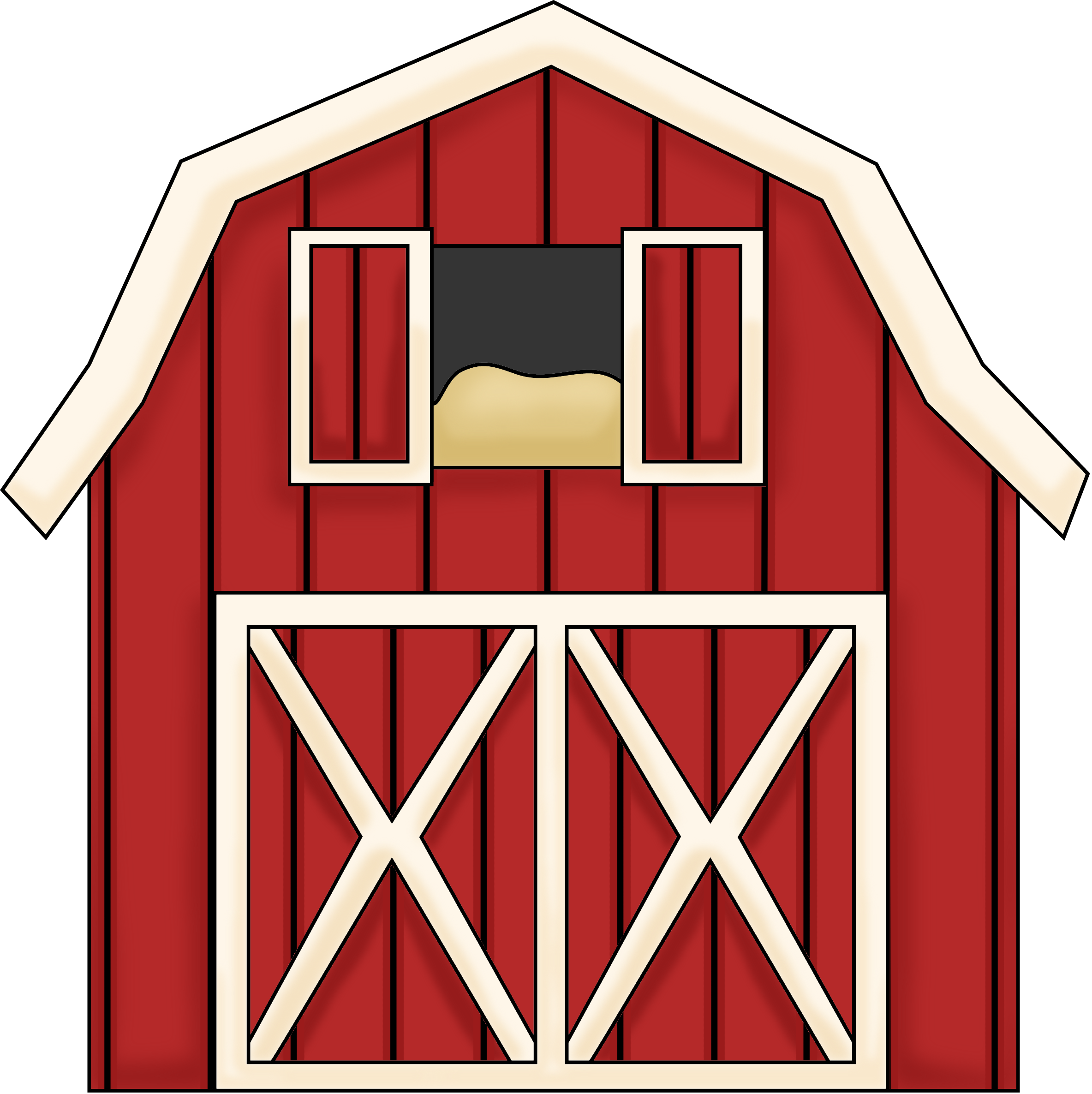 Horse in a Barn Clip Art - Ho
