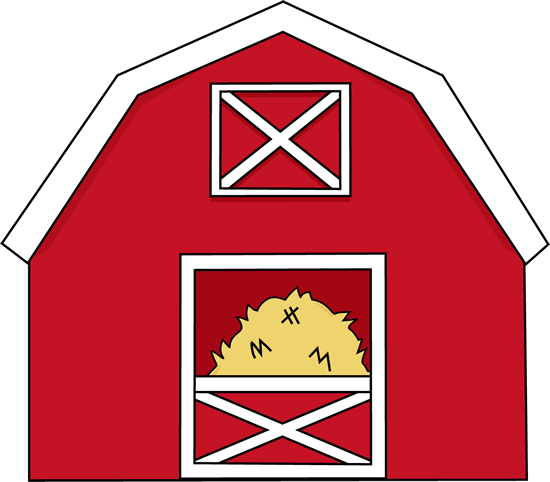 Barn with Hay - Clip Art Farm