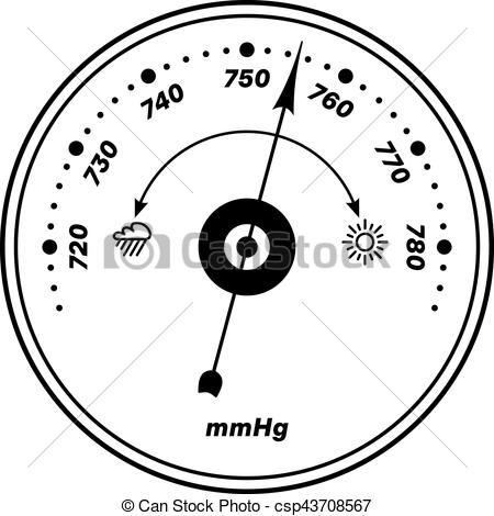 Barometer icon, cartoon style