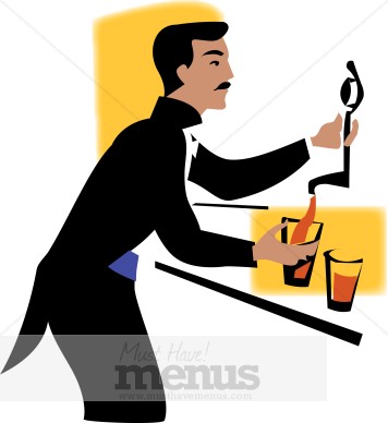 Beer Bartender Clipart