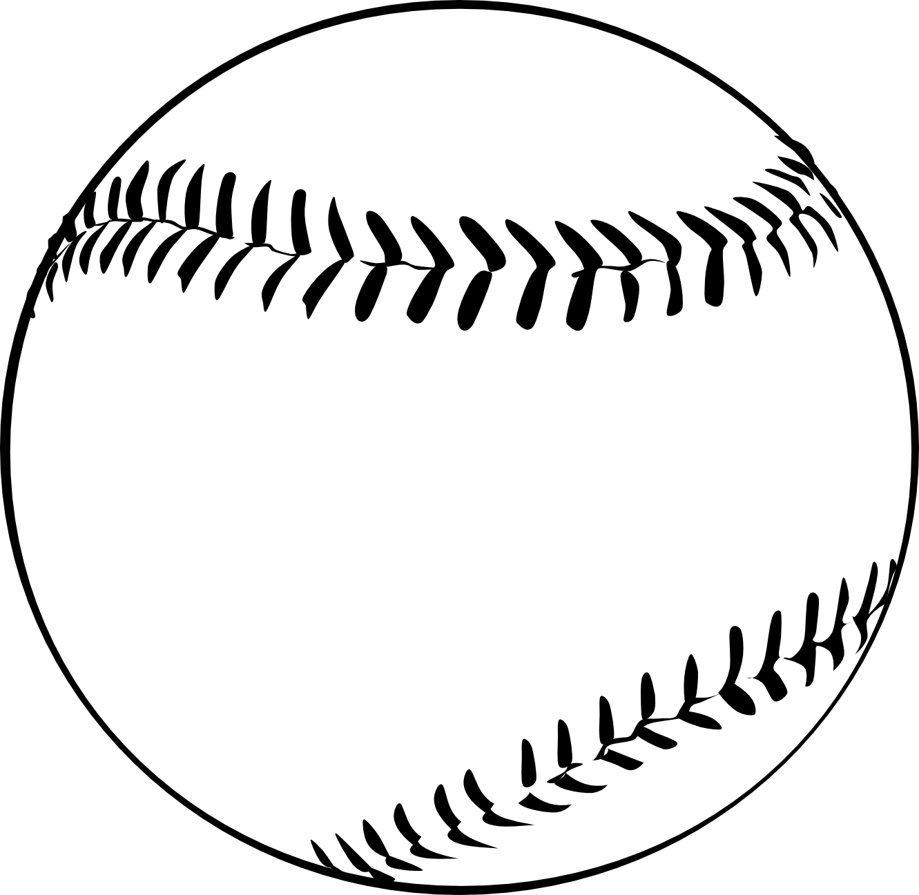 Black and White Baseball Clip