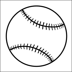 Baseball black and white base