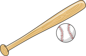 Baseball Emblem Bat And Ball 