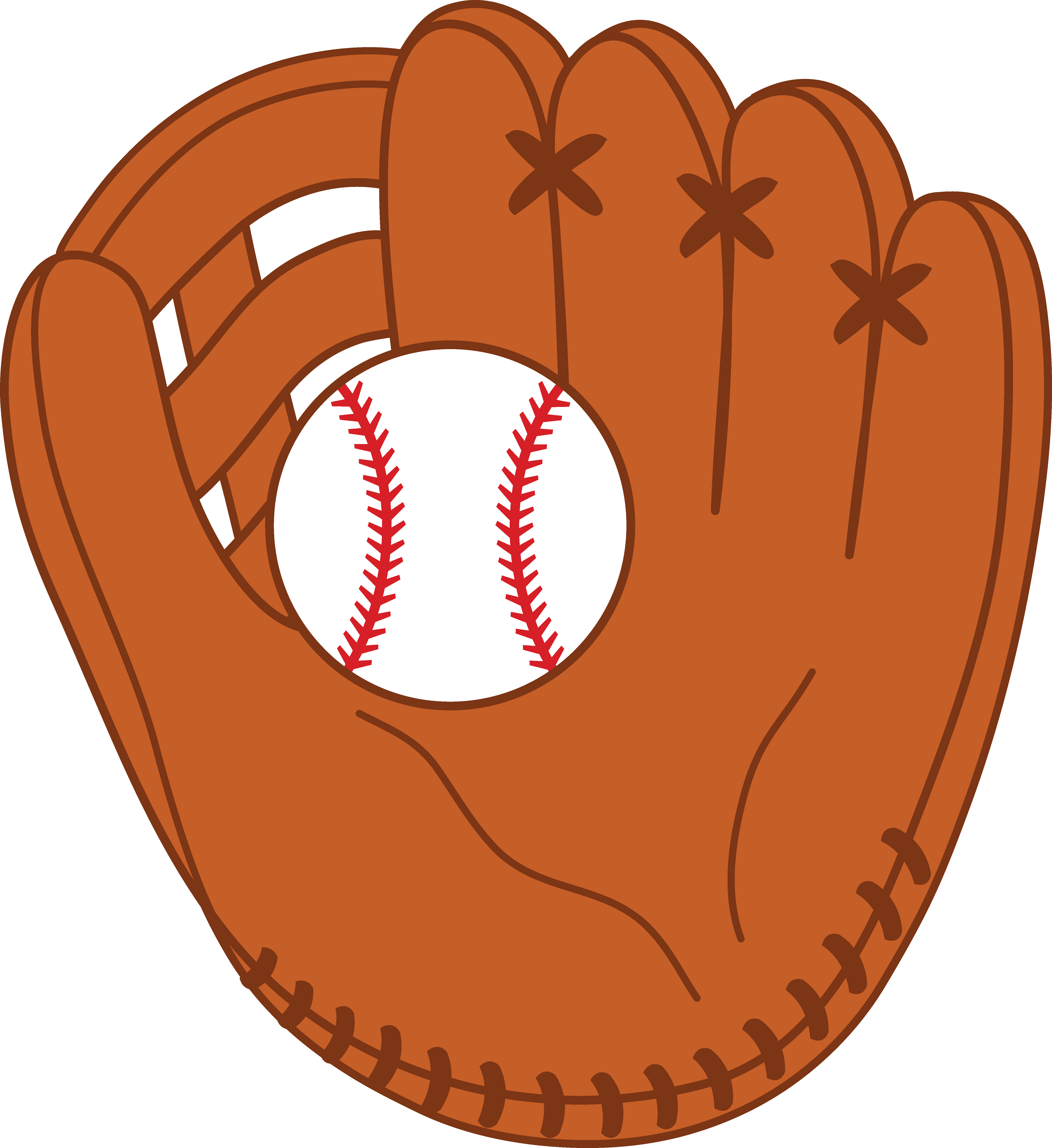 Baseball Ball and Mitt - Free - Baseball Ball Clipart
