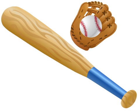 baseball bat and glove clip .