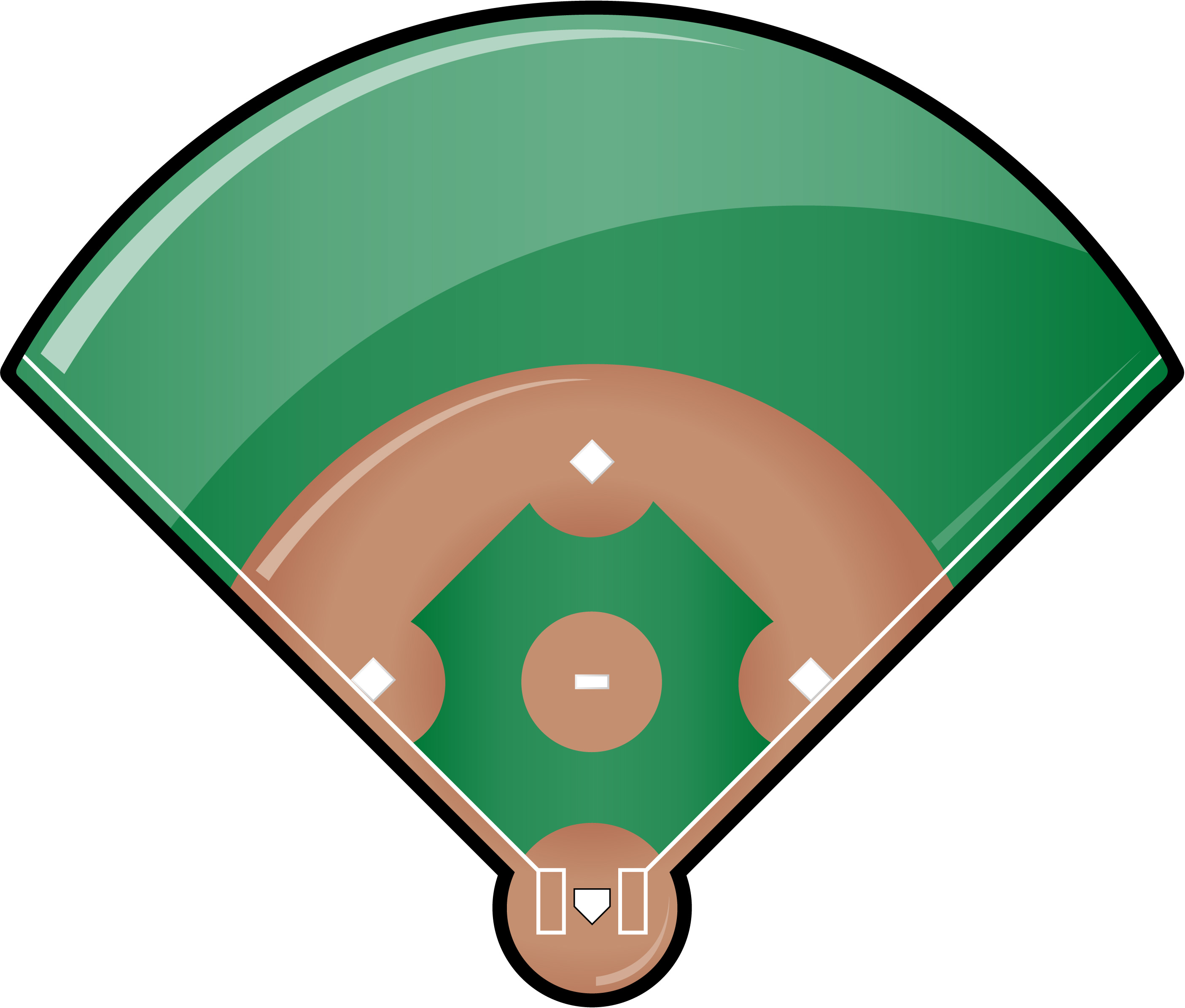 baseball field: vector illust