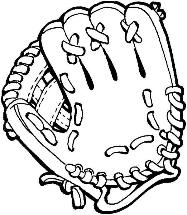 Baseball mitt baseball glove clipart black and white