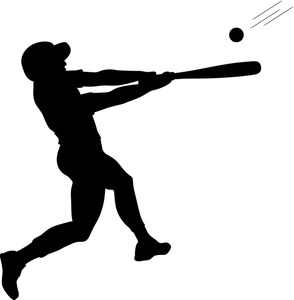 Baseball player baseball bat clipart