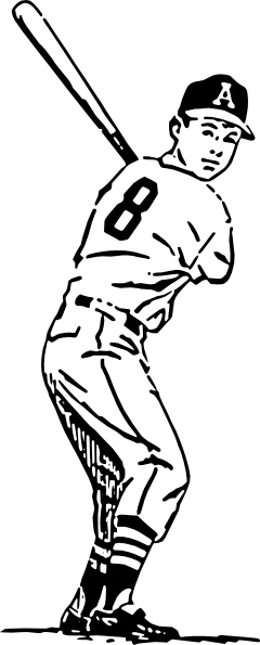 Baseball Player clip art - Clipart Baseball Player