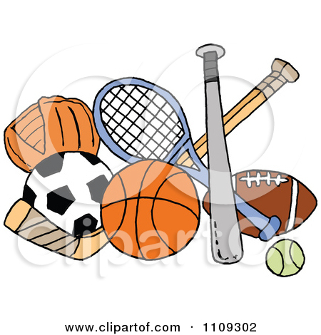 Sports equipment clipart .