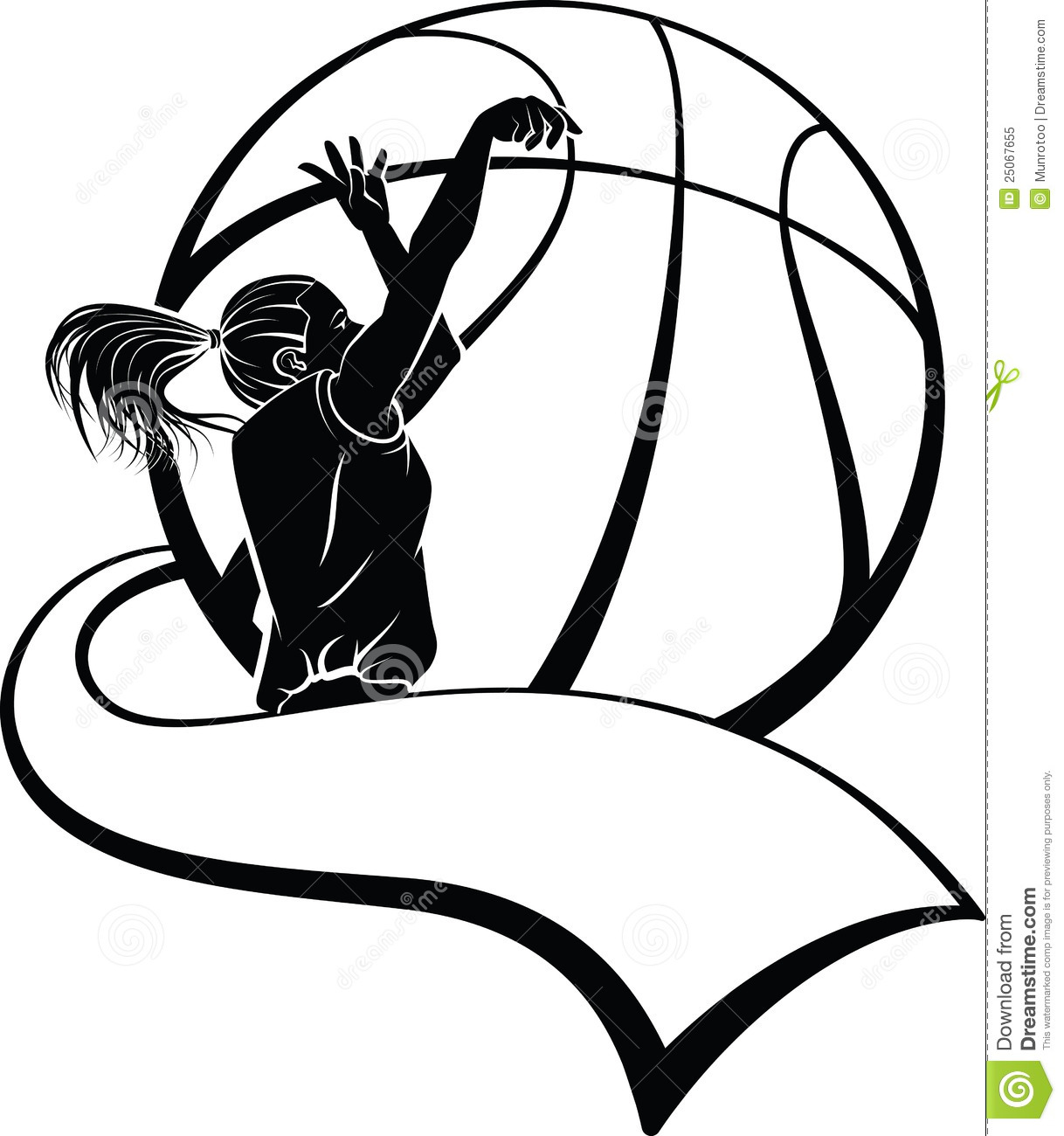 Female Basketball Player Clip