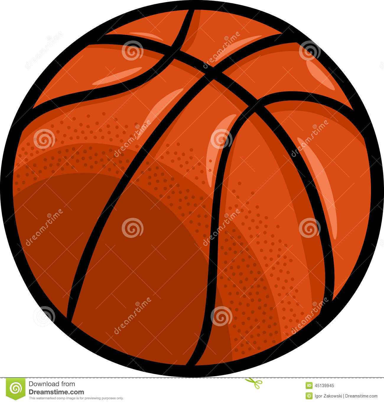 Basketball ball cartoon clip art