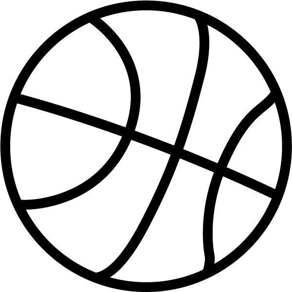basketball clipart black and 