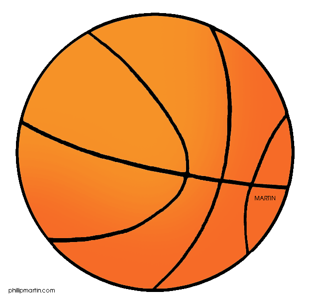 Basketball clip art black ver - Free Basketball Clip Art