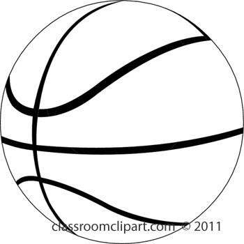 basketball-clipart-black-and- - Basketball Outline Clip Art