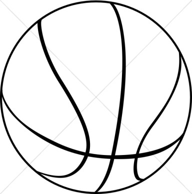Basketball Clipart Black And  - Basketball Black And White Clipart