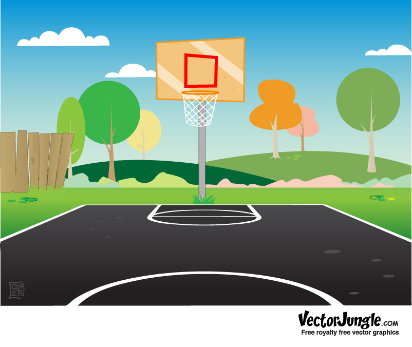 basketball court clipart 2 . - Basketball Court Clip Art