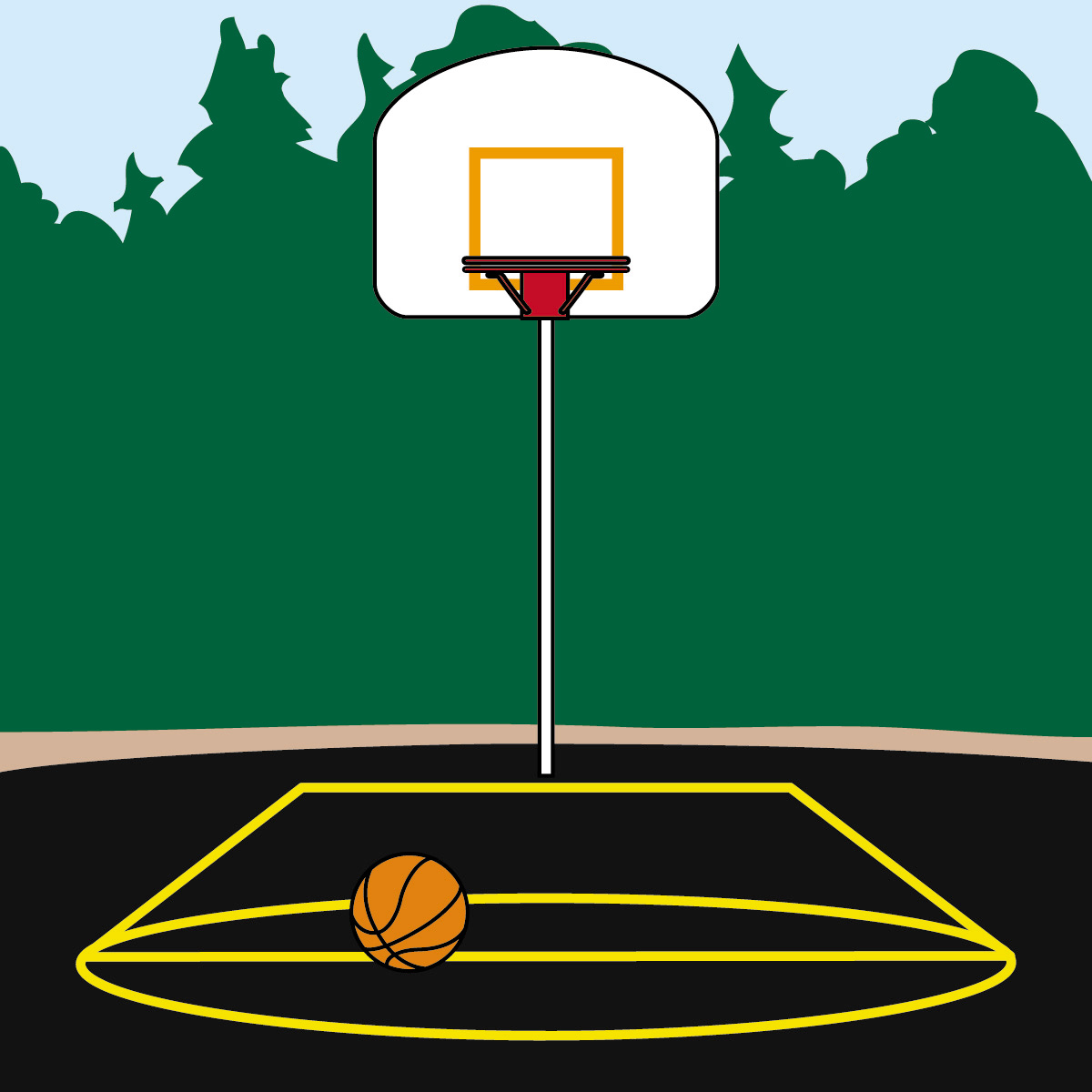 Basketball Court Clipart - Basketball Court Clip Art