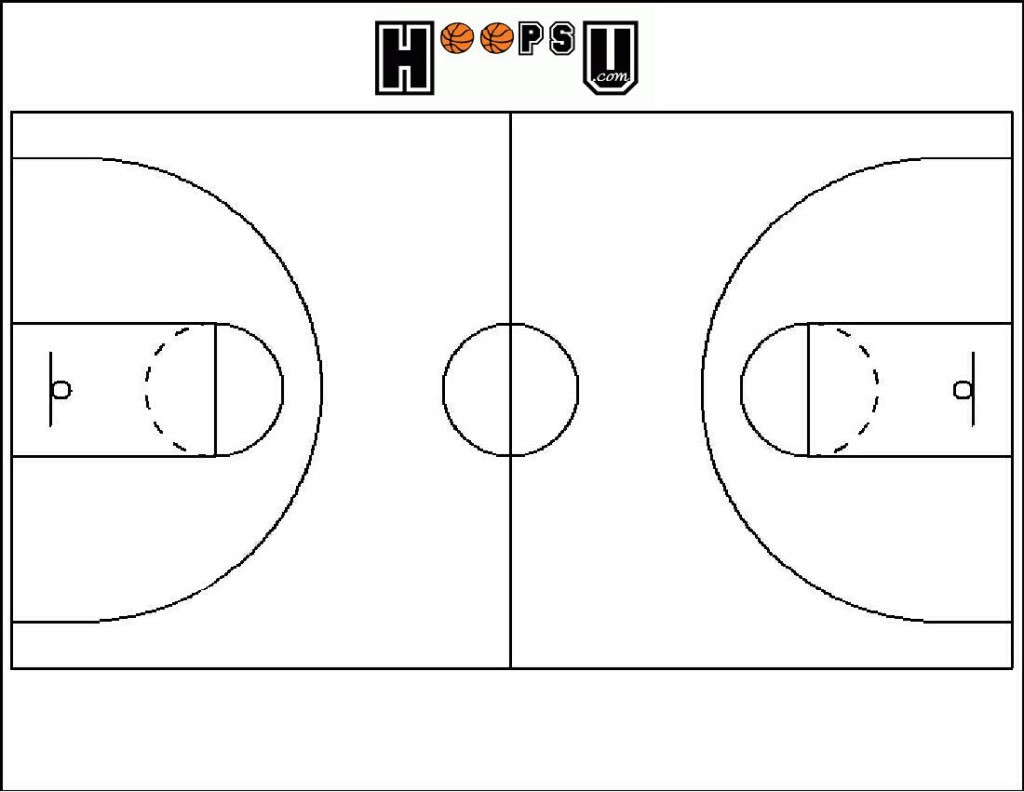 Basketball Court Clipart Blac - Basketball Court Clip Art