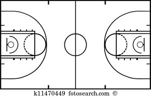 Basketball Court isolated