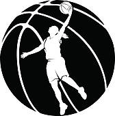 Basketball Female Women Silho - Girls Basketball Clipart
