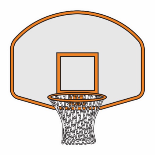 Basketball hoop backboard .