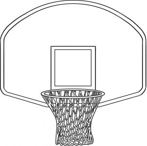 Basketball Hoop Clipart Black And White - Gallery