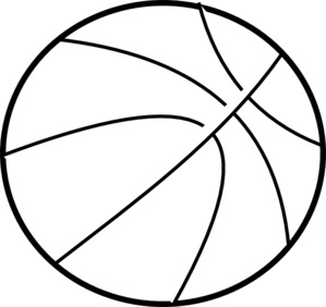 Basketball Outline Clip Art A - Basketball Outline Clip Art