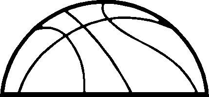 Basketball Outline Clip Art B - Basketball Outline Clip Art