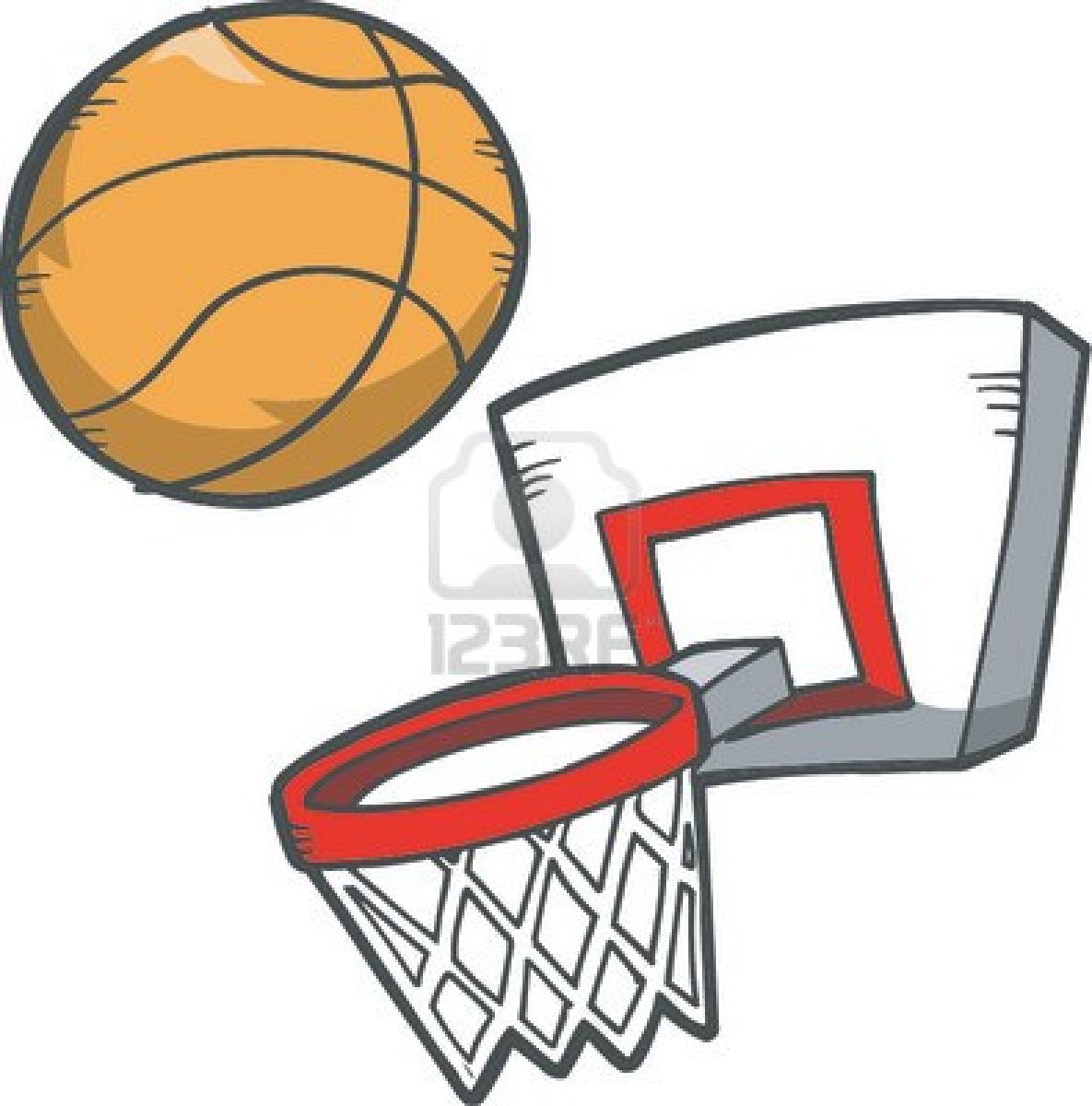 Basketball Rim Clip Art - Basketball Goal Clipart