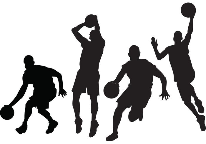 Basketball Players Vectors - Basketball Team Clipart