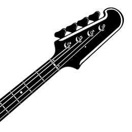 Black Guitar clip art - vecto