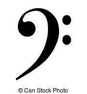 bass clef symbol - black bass clef symbol