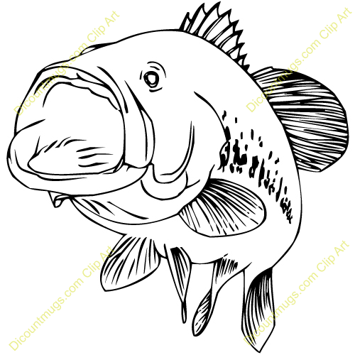 Bass Fish Clip Art 1 - Bass Clipart