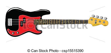 ... Bass Guitar - A generic bass guitar isolated over a white.