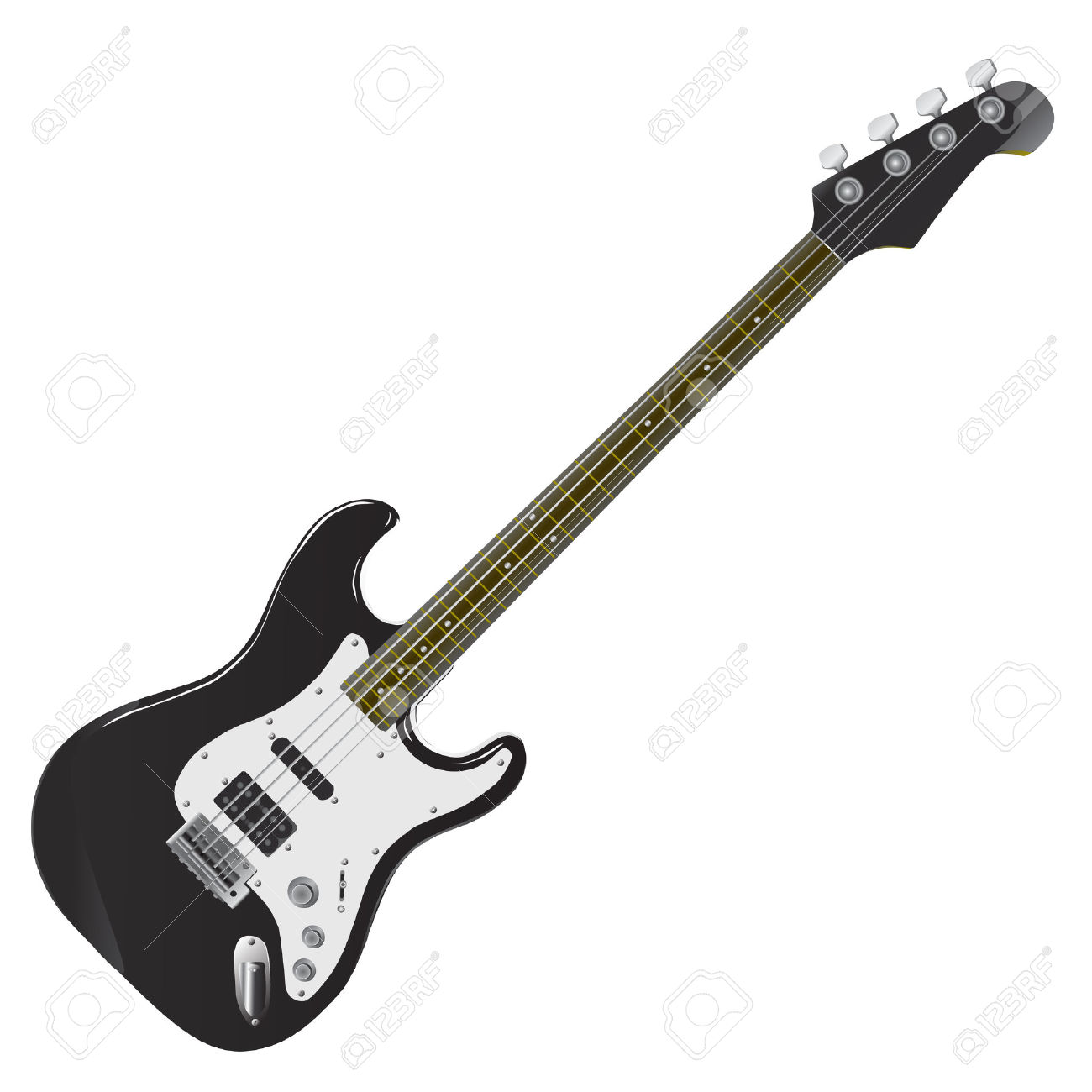 Bass Guitar Clipart. Vector - bass guitar