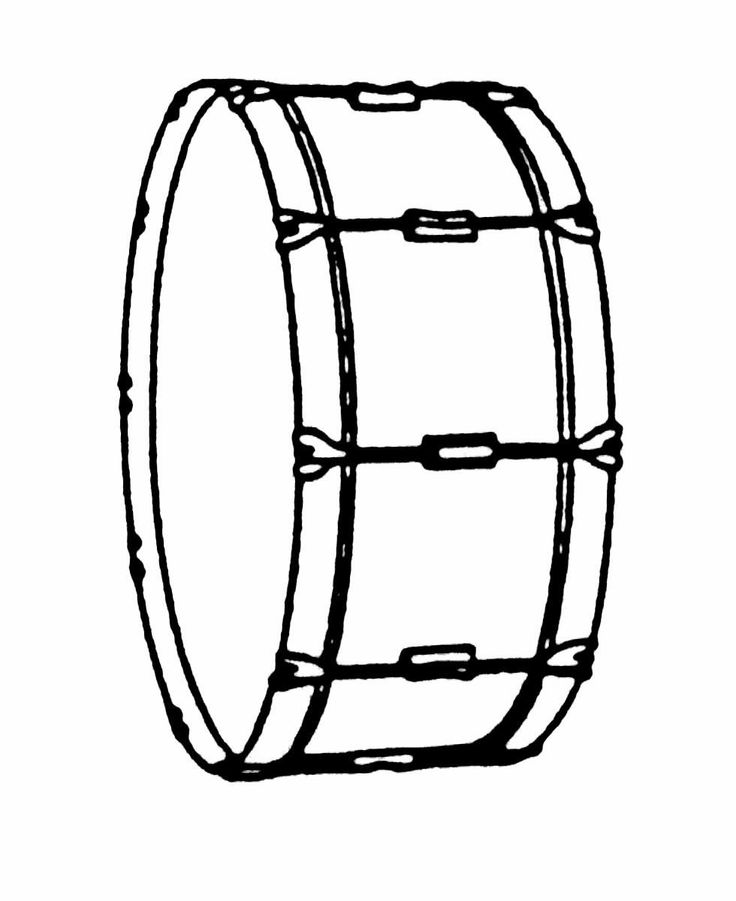drum clipart black and white