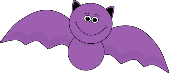 Bat Clip Art Image Cute Purple Halloween Bat With A Cute Smiley Face