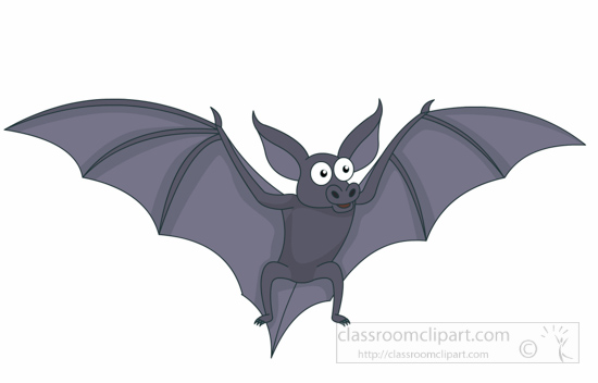 Bat With Wings Open Clipart Size: 48 Kb